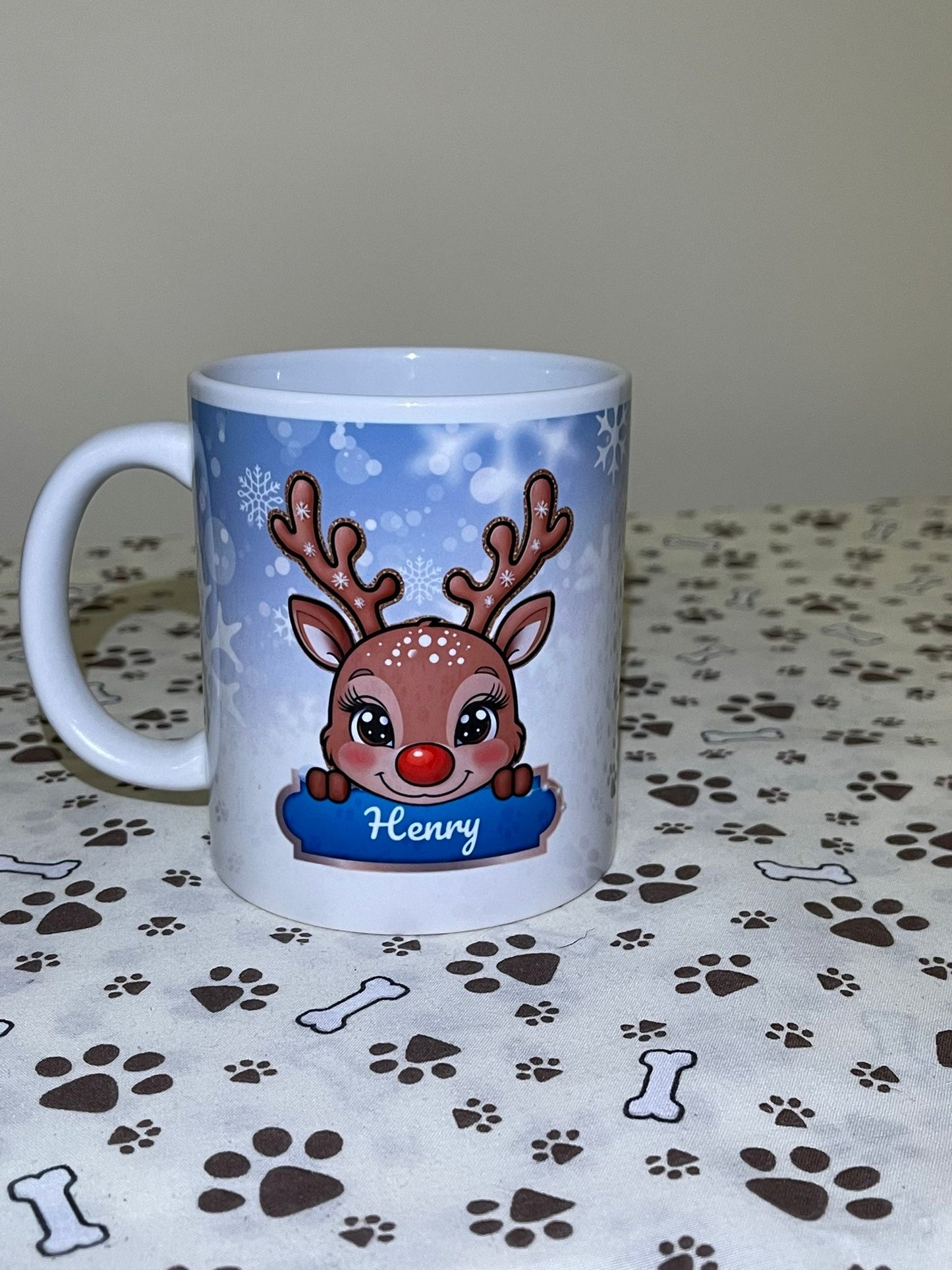 Personalised Reindeer - Blue