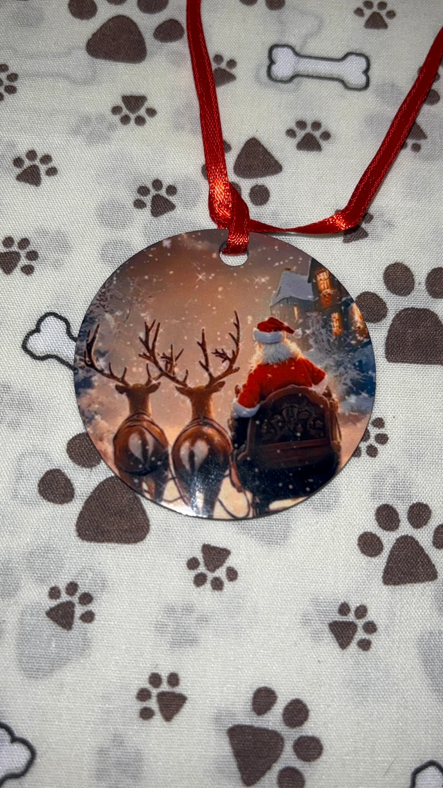 Santa & Reindeer Ornament