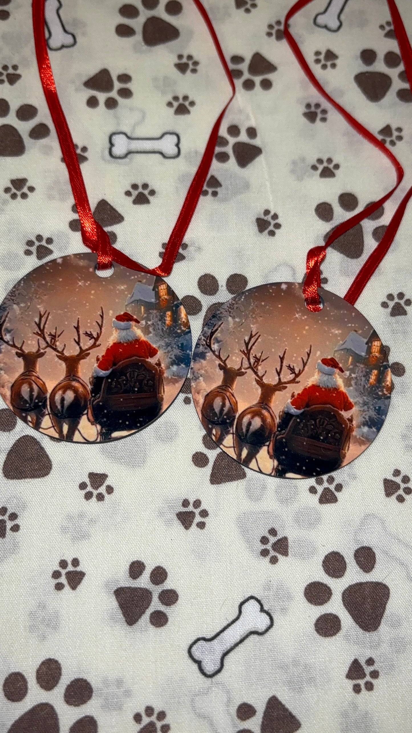 Santa & Reindeer Ornament