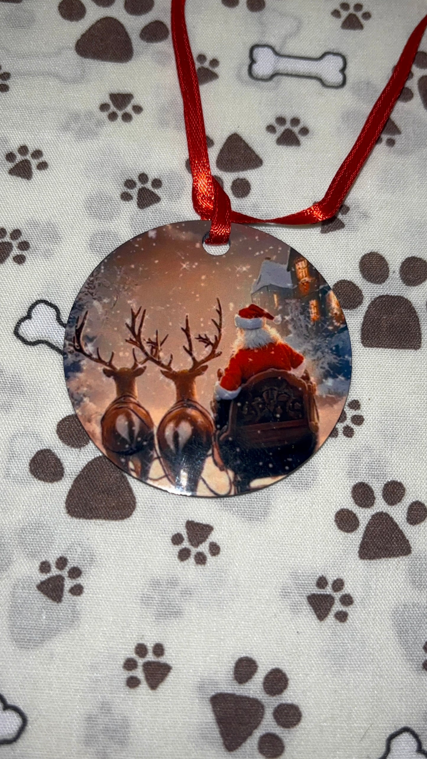 Santa & Reindeer Ornament